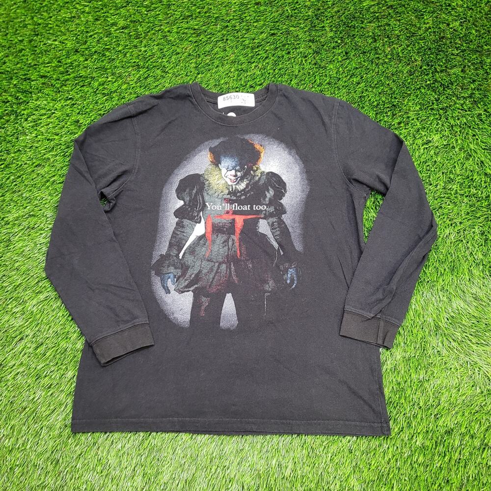 IT Pennywise Movie Shirt Womens Medium 20x24 Black Horror Film